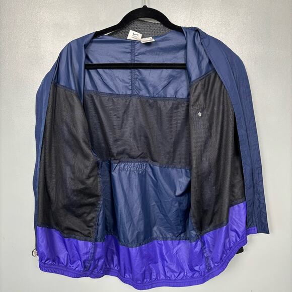 Nike Vintage Windbreaker Zip Up Athletic Jacket Coat Purple Black 90s Y2K Mens M - Picture 3 of 8
